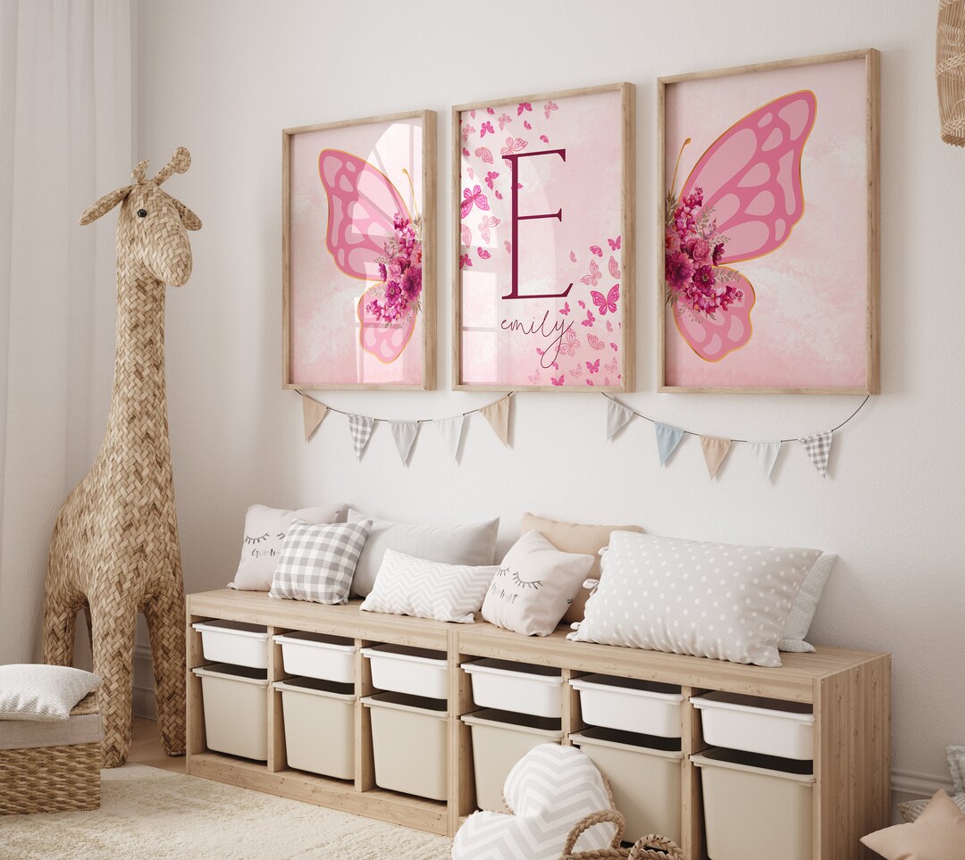 Personalized Butterfly Wall Art, Babygirl Bedroom Decoration, Name Sign ...