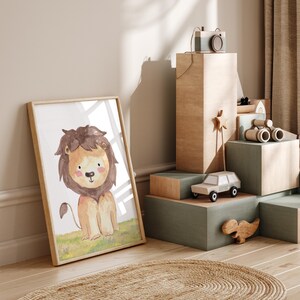 Customizable lion wall art for jungle-themed bedrooms.