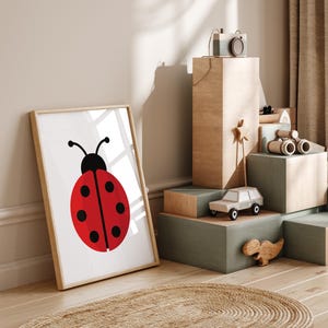 Personalized Ladybug Nursery Wall Art Set | Custom Name Prints for Kids ...