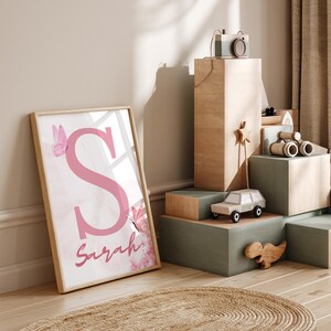 Dreamy pink butterfly art set, perfect for nursery decoration.
