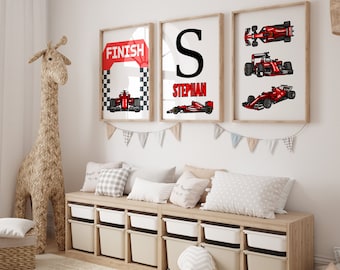 Personalized Racing Car Nursery Decor,  Racing Car Nursery, Sport Car Wall Art, F1 Car Poster , Formula , Boy Room Decor, Playroom Print