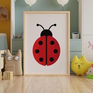 Personalized Ladybug Nursery Wall Art Set | Custom Name Prints for Kids ...