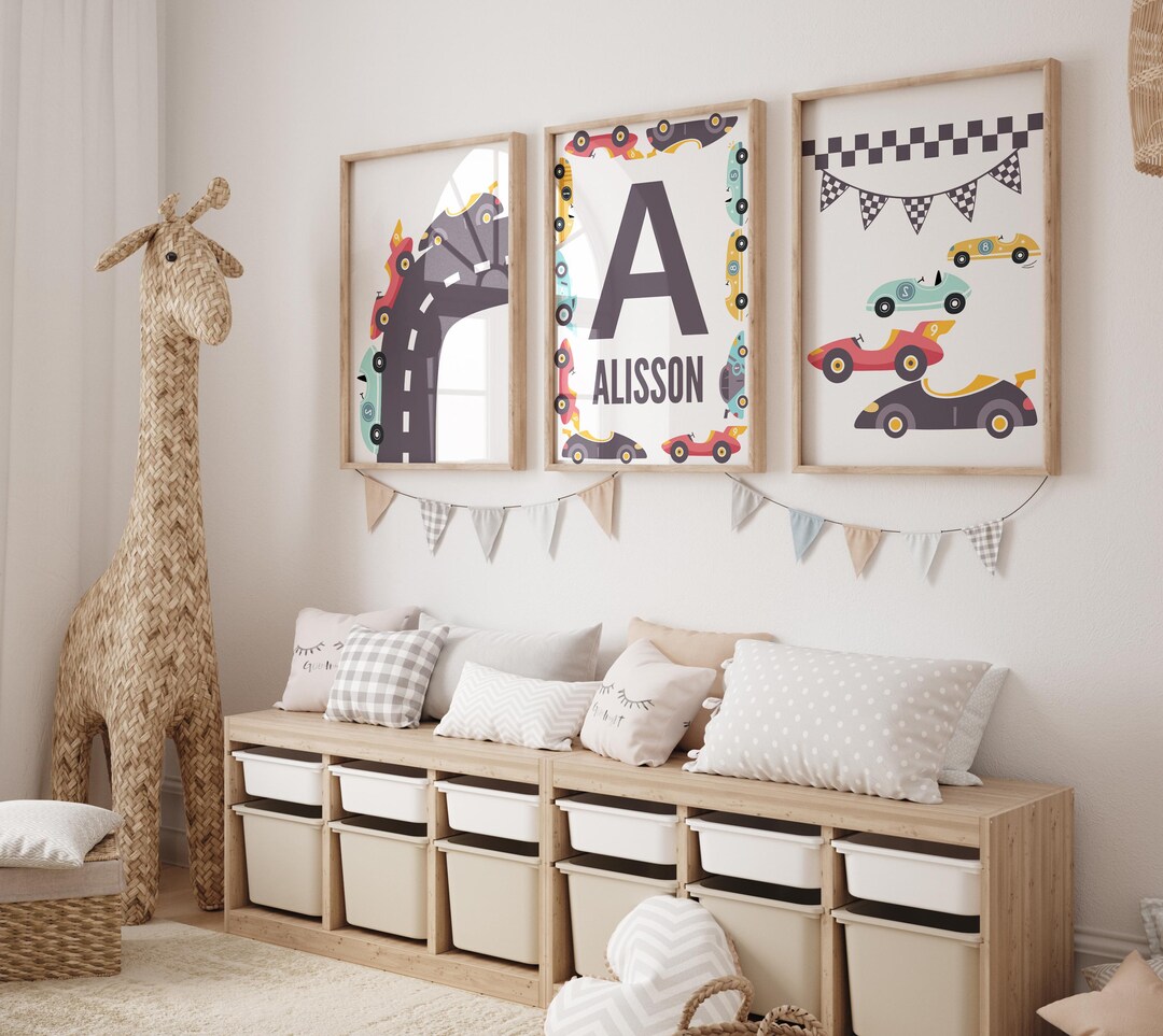 Custom Race Car Wall Art – Boys Room Decor – Sports Car Digital Print ...