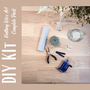 DIY Wire Art Kit, I-Cord Set for Yarn, Complete Tricotin Knitter Machine, Custom Gift for Knitted Wire Figures and Letters, Crafting Gift