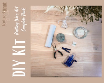 DIY Knitted Wire Art Kit, I-Cord Knitter, Crafting Gift
