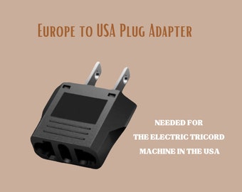 Europe to USA Plug Adapter for Tricord Machine, I-Cord American Plug Adapter Plug, Converter EU to US Electrical Outlet, Usa Power Outlet