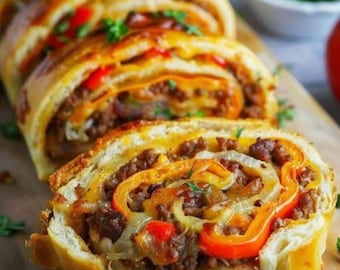 Stuffed Garbage Bread Roll Recipe | Simple Dinner (Digital Download)