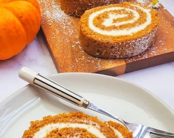 Receta fácil de rollo de calabaza: relleno de queso crema (descarga digital)