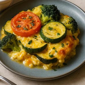 High-Protein Cottage Cheese Veggie Bake Recipe: Healthy Gluten-Free Meal (PDF Download)