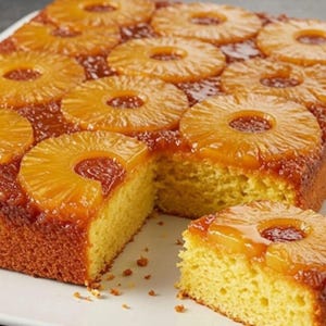 Klassisches Ananas-Upside-Down-Kuchen-Rezept | Tropisches Dessert (Digitaler Download)