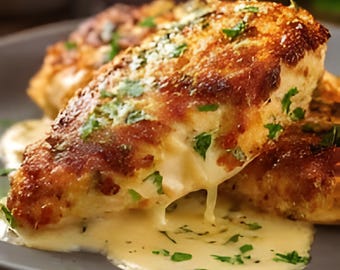 Parmesan Crusted Chicken Recipe Easy Dinner Ideas Crispy Skillet (Digital Download)