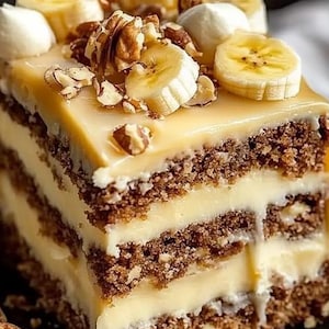 Banana Walnut Dream Cake – Moist, Fluffy & Nutty Banana Dessert