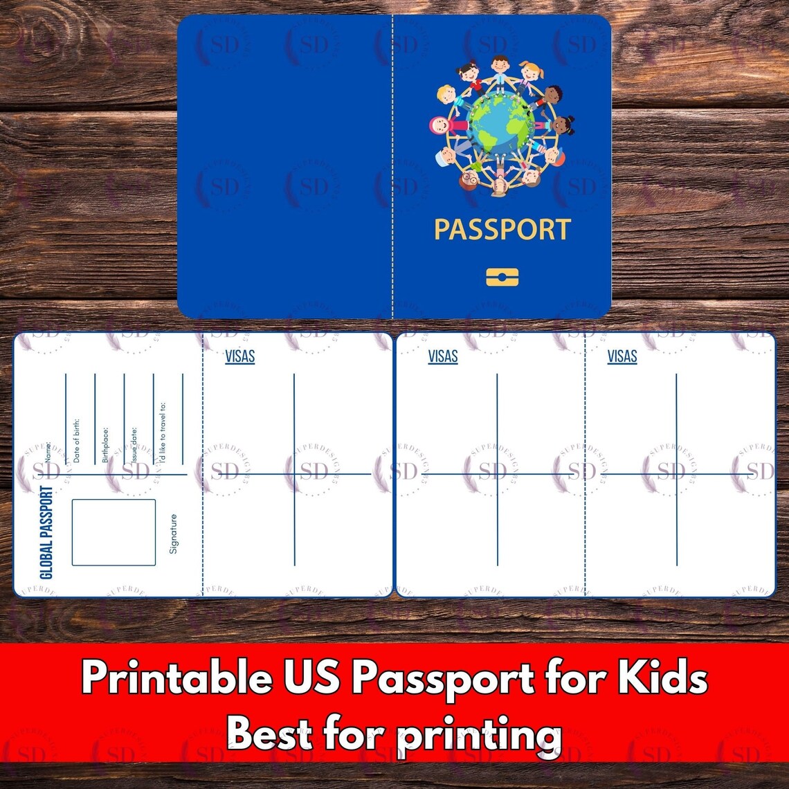The Ultimate Printable US Passport for Kids Adventure Set Pretend ...