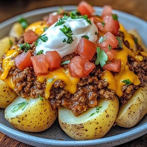 Taco Loaded Baked Potato Recipe: Printable Comfort Food PDF