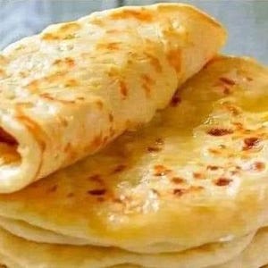 Tarjeta con receta de pan plano sin horno de 10 minutos Pan casero rápido y fácil