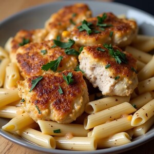 Creamy Chicken Parmesan with Penne Recipe – Instant PDF Recipe Download – Easy Italian Dinner