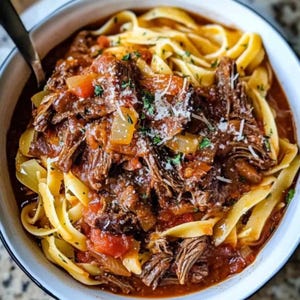 Slow Cooker Beef Ragu Recipe: Authentic Italian Crockpot Dinner (Digital Download, PDF Recipe Card)
