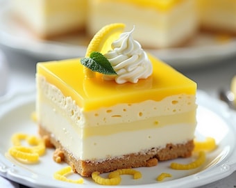 Einfaches No-Bake-Zitronen-Käsekuchen-Quadrat