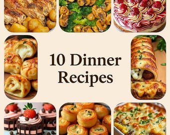 Eenvoudige dinerrecepten Kookboek Ideeën voor snelle familiemaaltijden (digitale download)
