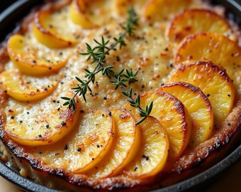 Kartoffelgratin-Rezept: Gruyère & Parmesan Cheesy Comfort (druckbare PDF-Download