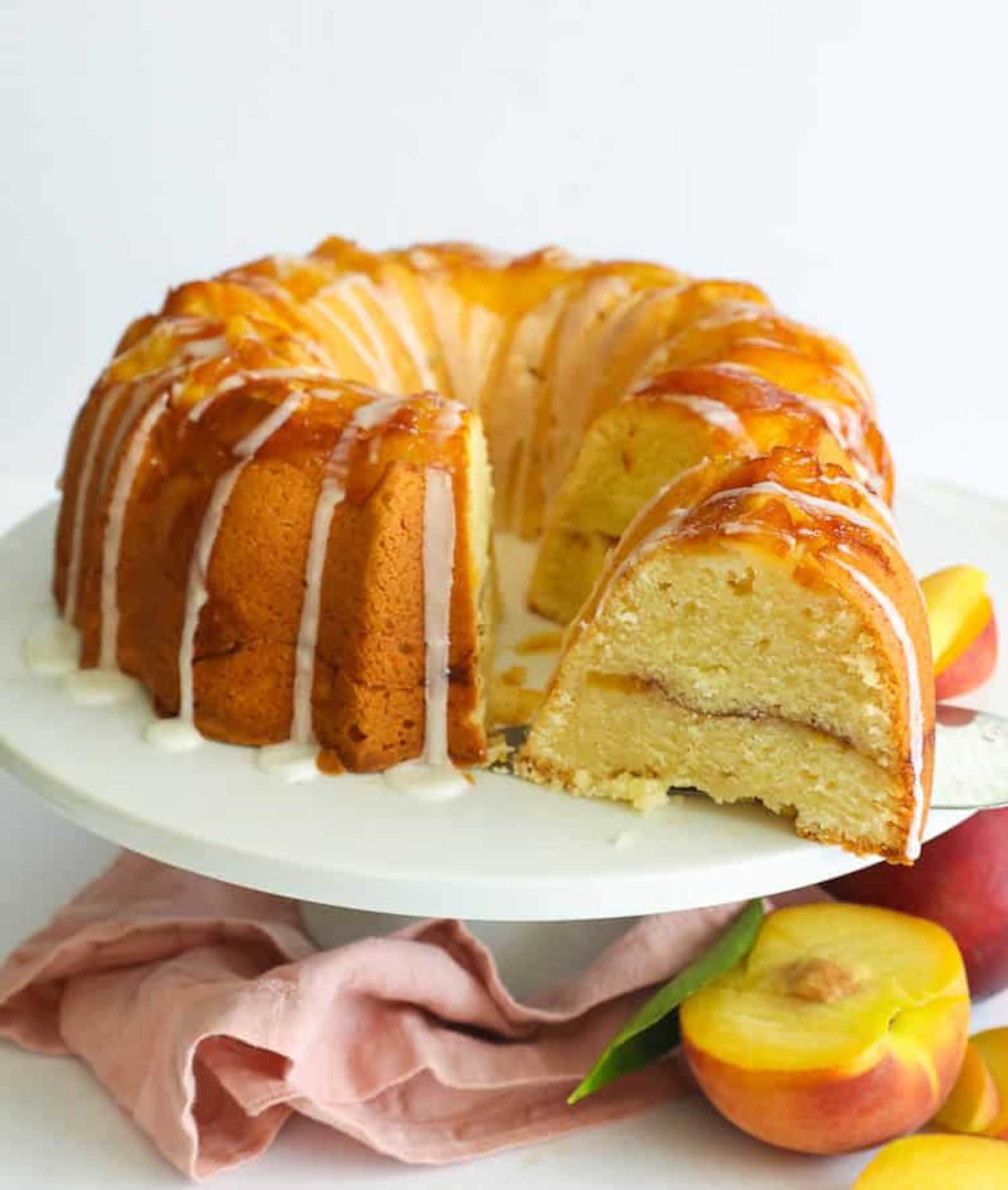 Easy Peach Cobbler Pound Cake Recipe - Moist and Flavorful, Digital