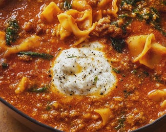Ultimate One-Pot Lasagna Soup Recipe | Cozy Comfort in a Bowl (Digital Download)