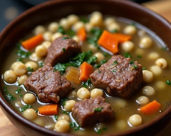 Hearty Beef and Barley Soup Recipe (Digital Download)