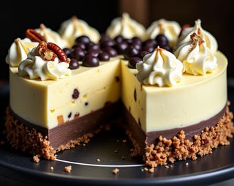 Best Decadent No-Bake Chocolate Cheesecake  Recipe| Printable Digital Download