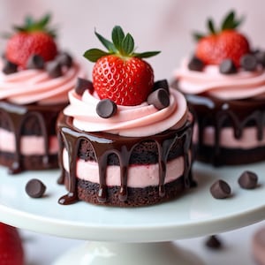 Best Mini Strawberry & Chocolate Party Cakes – A Perfect Indulgence for Any Celebration! Recipe| Printable Digital Download
