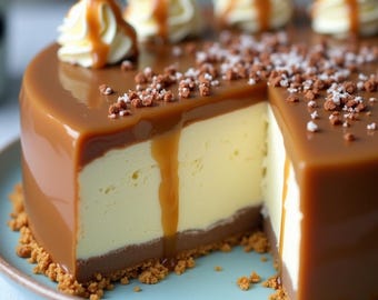 Gesalzenes Karamell-Käsekuchen Rezept: Einfach, lecker (Digitaler Download)