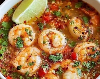 Zesty Shrimp Fiesta Soup Recipe | Quick & Flavorful Weeknight Meal (Digital Download)