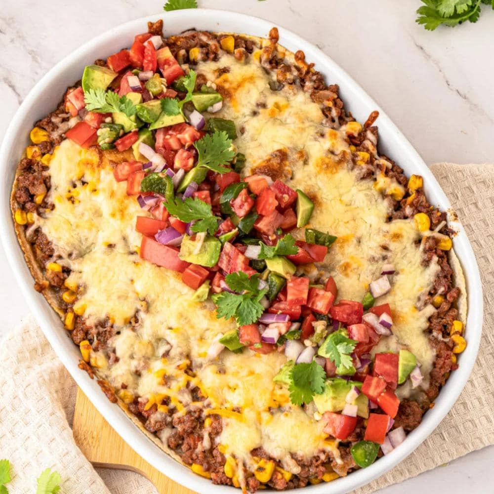 Cheesy Taco Pasta Bake Taco Casseroles With Hamburger Taco