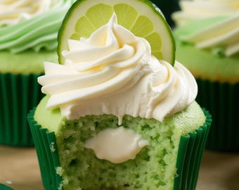 Cupcakes de lima con glaseado de crema de mantequilla (Descarga imprimible)