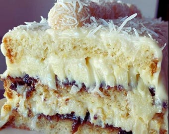 Kokosnusskuchen-Rezept: Traditionelles Schichtdessert (Printable PDF Download