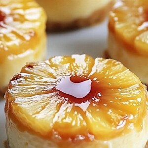 Recept voor mini-ananas ondersteboven cheesecake | Tropisch gastronomisch dessert (digitale download)