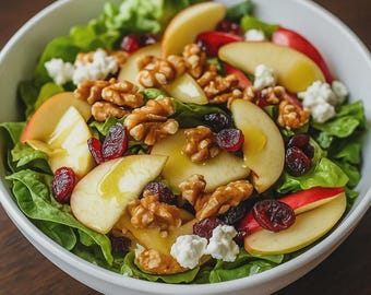 Apfel-Walnuss-Salat Rezept: Ahorn-Dijon-Vinaigrette (PDF Download)