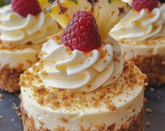 Receta de tarta de queso con piña sin horno: postre tropical de verano (PDF imprimible)