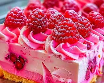 Raspberry Cheesecake Recipe for Holiday Dessert Tables (Digital Download)
