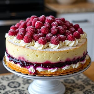 White Chocolate Raspberry Cake Recipe | Simple Dessert (Digital Download)