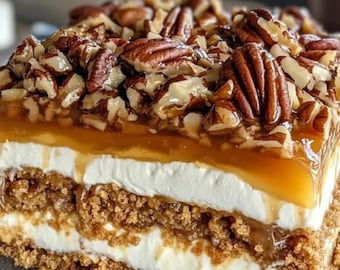 No-Bake Pecan Pie Lasagna Recipe: Easy Layered Dessert (Digital Download)