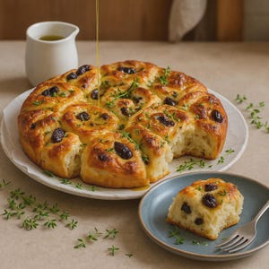Olive Cheese Pull-Apart Bread Recipe: Savory Mediterranean Appetizer (PDF Download