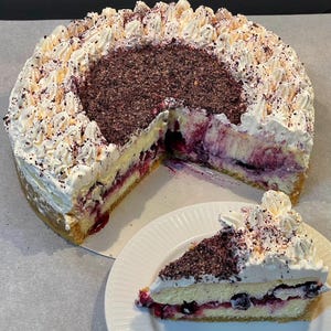 Lemon Blueberry Tiramisu Cheesecake Recipe: No-Bake Dessert (Digital Download)