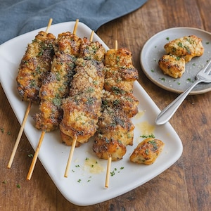 Ranch Garlic Parmesan Chicken Skewers Recipe: Easy BBQ Dinner (PDF Download)