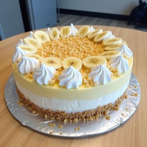 BEST RECIPE For Heavenly Banana Pudding Cheesecake A Luscious Fusion of Classic Banana Pudding and Rich Cheesecake  – Printable PDF Download