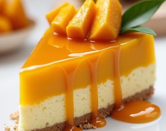 Veganes Mango-Käsekuchen-Rezept: Milchfrei ohne Backen (Digitaler Download