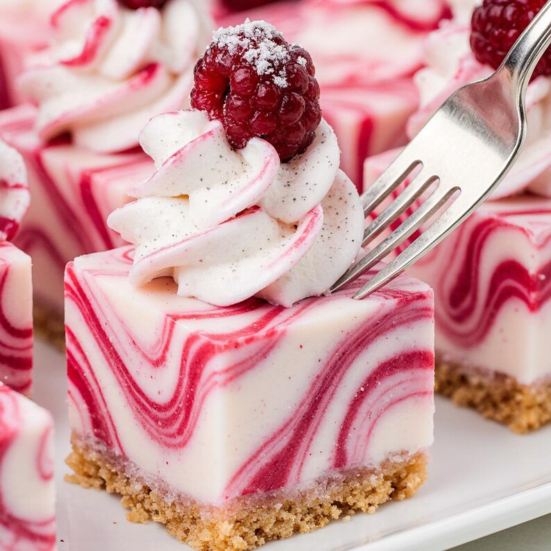 Fancy Crackers Raspberry Raspberry Swirl Cream Bars Recipe: No-bake Dessert (printable PDF ...