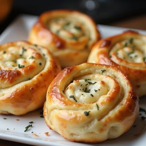 Sourdough Herb Cheese Rolls Recipe: Savory Stuffed Bread (Digital Download)