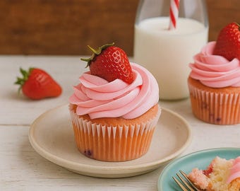 Erdbeer Cupcake Rezept: Erdbeer-Buttercreme-Frosting (Digitaler Download)