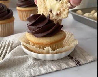 Boston Cream Cupcakes: Vanilla Pastry Cream Filling (Digital Download)