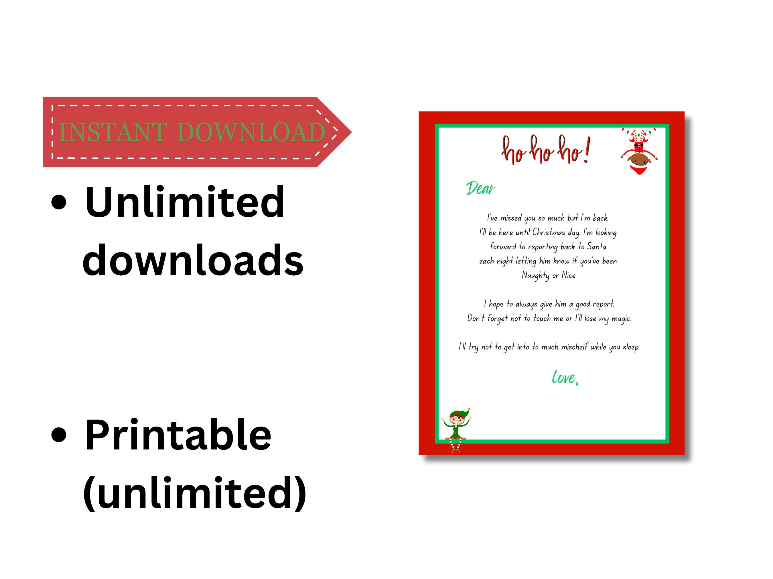 Elf Arrival Letter, Elf Letter Printable, Letter From Elf Printable ...